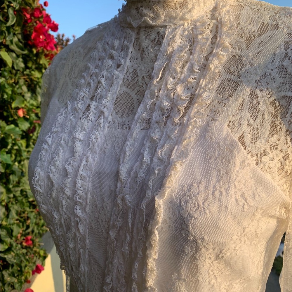 Vintage Prairie Wedding Dress, Boho Wedding Dress, Rustic, Cottagecore - Picture 8 of 10